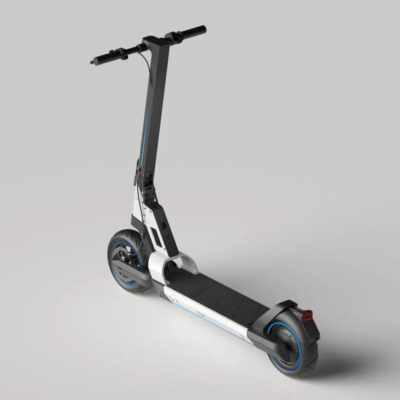 Electric scooter on white background